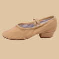 thumbnail image 5 of hengsof Girls Ballet Flats for Big Kids Soft Sole Slip On Dance Shoes with Low Heel Practice Performance Leather Shoes Non Slip Dance Shoes, 5 of 6