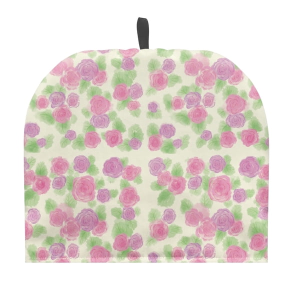 HELLHERO Watercolor Rose Garden Teapot Dust Cover Waterproof 1Pcs Keep Warm for Thanksgiving