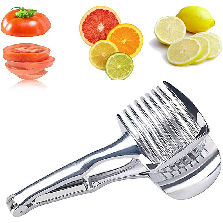 Tomato Slicer - Fruit And Vegetable Cutter - Cutting Holder 