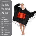 thumbnail image 5 of Heated Wearable Blanket, Oversized Wearable Heated Blanket for Adult, Sherpa Fleece Blanket Hoodie, 5 of 8