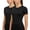 Black, variant on Women's Compression Workout Shirts, Short Sleeve Athletic Yoga Tops for Running & Gym 2-Pack(White/Black,XXL)