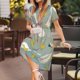 thumbnail image 3 of Balery Cute Farm Birds Vestidos sueltos de manga corta para mujer, vestidos de verano 2025, vestidos casuales de corte A con vuelo., 3 of 6