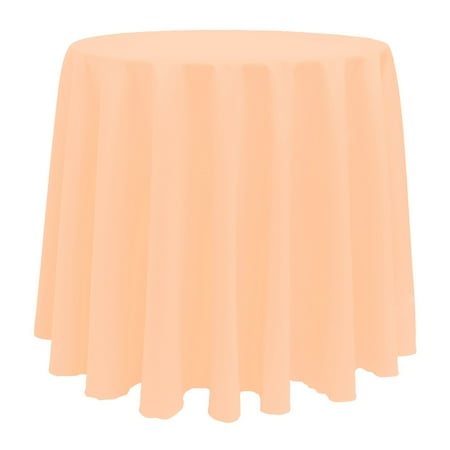 

Ultimate Textile 126-Inch Round Polyester Linen Tablecloth Peach