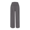 thumbnail image 5 of JIAYUE Women's Pants Ankle Length Wide Leg High Waist Palazzo Summer Flowy Beach Trousers With Pockets Trendy Bottoms For Women, 5 of 6