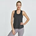 thumbnail image 4 of SWSMCLT Women's Soft Tank Top Quick Dry Sleeveless Top Yoga Shirt Workout Summer Cool Scoop Neck Dark Grey Large, 4 of 4
