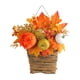 thumbnail image 3 of Cesta de Flores Artificiales con Calabazas Bayas Hojas de Arce Macarena Corona colgante de puerta delantera, 3 of 8