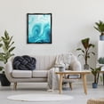 thumbnail image 2 of Stupell Industries Blue Abstract Ripples Abstract Painting Black Floater Framed Art Print Wall Art, 25 x 31, 2 of 9