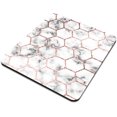 thumbnail image 3 of Office Desk Accessories Marble with Rose Gold Hexagons Pattern Mouse Pad Stylish Office Decor for Women Perfect as Office Presents Enhance Your Desk with Elegance, 3 of 4