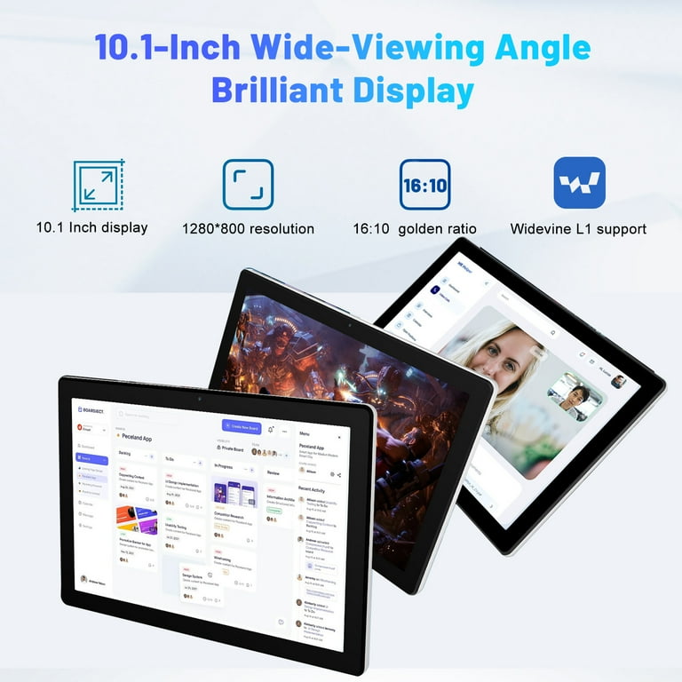 10.1 Inch Android 14 Tablet, Octa-core Touch Screen Tablet, 5MP+