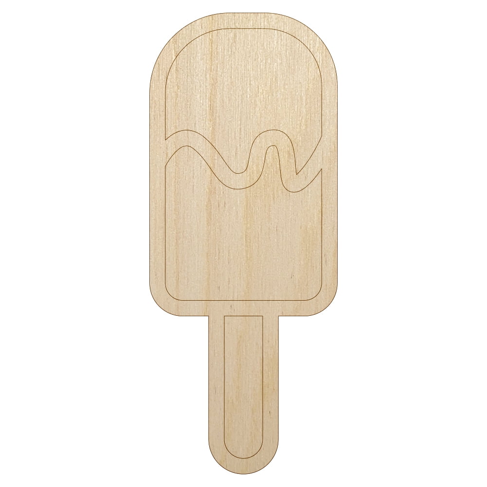 Popsicle Ice Cream Shape Unfinished Wood Cutouts DIY Crafts