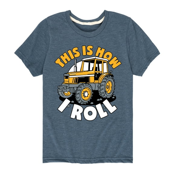 Instant Message - This Is How I Roll Tractor - Toddler & Youth Short Sleeve Graphic T-Shirt