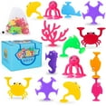 thumbnail image 1 of Juguetes con ventosa Tepear de silicona Ocean Animals para niños de 3 a 8 años, 1 of 9
