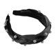 thumbnail image 5 of Unique Bargains - Diadema trenzada de terciopelo con perla sintética para mujer, 1 pieza, color negro, 1,2 pulgadas de ancho, 5 of 7