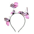 thumbnail image 2 of HuangHuanChen Women Butterfly Fascinators Headclip Headbands Fascinators Hat Women Headpiece for Women Headband For Women Hair Day Accessories for Tea Party Wedding Halloween Pink One Size, 2 of 6