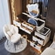 thumbnail image 2 of Modern Intelligent Dressing Tables Wireless Charging Advanced Glass Makeup Table Bedroom Audio Modern Nightstand Smart Furniture My Lux Decor Round, 2 of 23