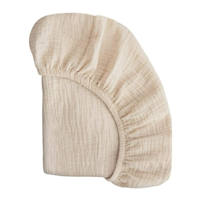 Xuanheng Fitted Bassinet Sheet Newborn Girl Boy for Rectangle Oval Hourglass Mattress Beige