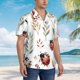 thumbnail image 3 of Balery Watercolor Ladybug Camisas hawaianas de manga corta para hombre, camisas playeras de corte holgado, camisas de vacaciones con botones,Large, 3 of 7