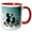 Red/White, variant on 3drose, Little Sister and I, 11oz Two-tone Yellow Mug