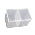 thumbnail image 2 of Vogacara Almohadilla de algodón para limpieza de uñas, 2 compartimentos, caja contenedora transparente, organizador, almacenamiento, conjunto Bolsas de maquillaje, 2 of 5