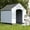 GRAY, variant on CL.HPAHKL Dog House, Indoor and Outdoor Durable Waterproof Plastic Dog House with Air Vents and Elevated Floor Suitable for Small, Medium and Large Dogs, Easy to Assemble (Blue 27"L*28"W*25"H)