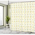 thumbnail image 4 of Ambesonne Japanese Print Shower Curtain, Cartoon Lemon Plot, 69"Wx70"L, Pastel Yellow Fern Green, 4 of 4