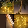 thumbnail image 3 of paquete de luces de cadena de 39.3 pies y 120 LED cargadas por USB con 8 modos, adecuadas para uso en interiores y exteriores, impermeables, para decoración de fiestas en el jardín, blanco cálido, 3 of 5