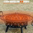 thumbnail image 2 of EcoNook 36 Inch Wood Burning Fire Pit with 2 Loops, Outdoor Fire Pit with Spark Screen & Fire Poker, Cross Weave Firepit for Outside Fireplace Bonfire for Yard,Patio, Garden, 2 of 6