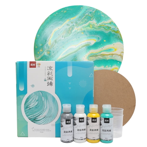 Juego de pintura para tela de 4 colores 60 ml cada botella textil