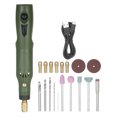 thumbnail image 1 of Graflsoa KKmoon USB-Powered Mini Rotary Tool with Variable Speed up to 15000 RPM, Compact Electric Engraver & Polisher, Green ABS Material, Includes Accessory Kit, 1 of 6