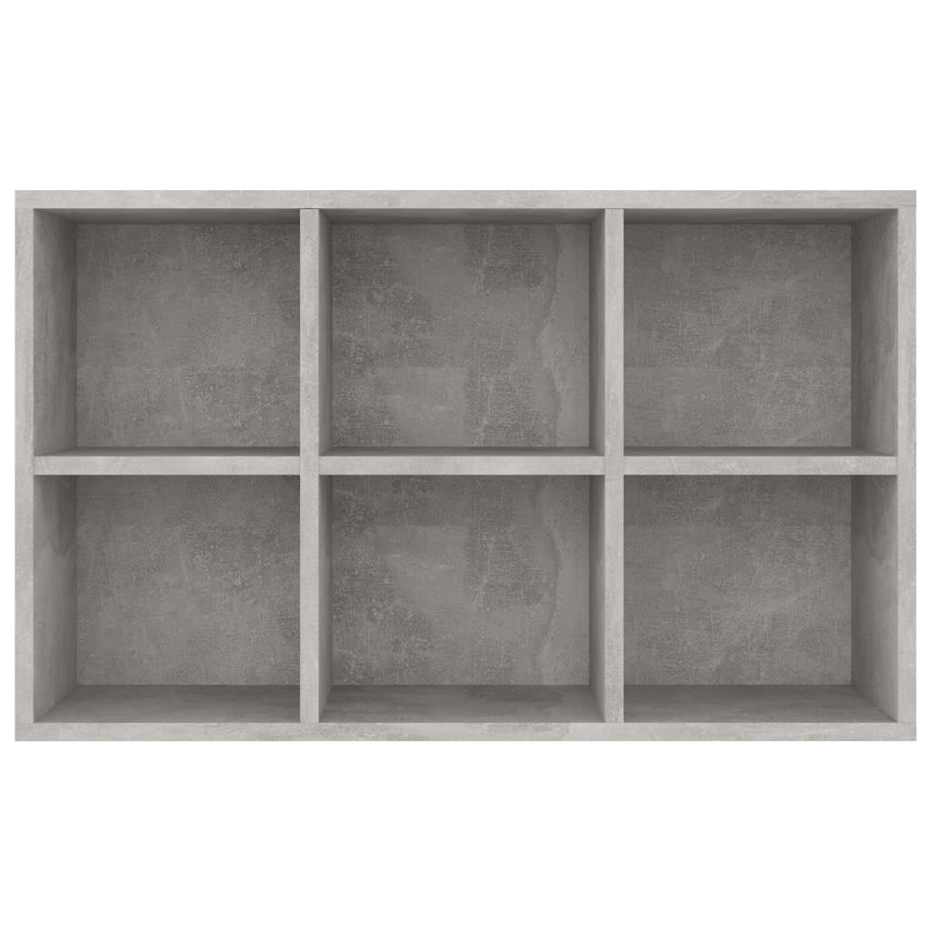 Canddidliike 6-Cube Reversible Storage Organizer, Freestanding Open Shelf Bookcase, Concrete Gray