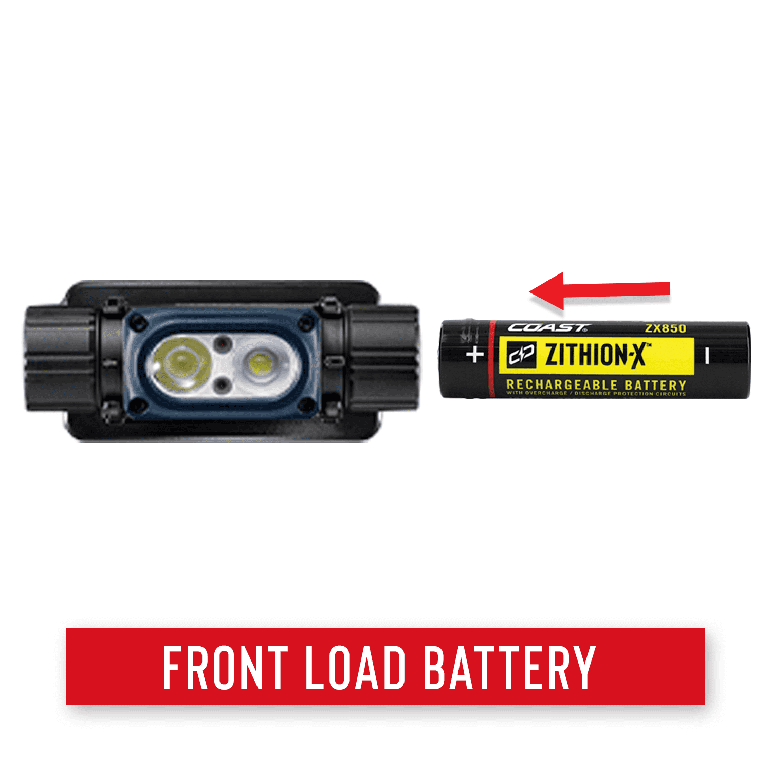 COAST WPH30R Waterproof Rechargeable Headlamp – 1000 Lumens, IP68, Dual Power, USB-C