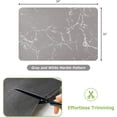 thumbnail image 6 of Matace Designer Coffee Bar Mat, Extra Large 17 x 31.5 Inches, Rubber Backing, Absorbent Coffee Maker Mats for Dish Drying, Kitchen Countertop, Black and White Marble, 6 of 7