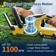 thumbnail image 4 of 20V Hedge Trimmer, 22 Inch Cordless Hedge Trimmer, Handheld Bush Trimmers with Dual-Action Blades, 2 Batteries and Charger Included, Brushless Motor, Dual Safety Switch, 4 of 9