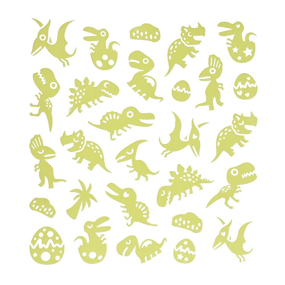 Glow In The Dark Dinosaur Stickers, 28Piece