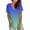 Blue, variant on loopsun Womens Tops,Womens Plus Size Tops,Fashion Women's Summer V-Neck Short Sleeve Print Casual T-shirt Blouse Purple M