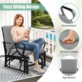 thumbnail image 6 of Costway Patio Rocking Chair with Cushion Heavy-Duty Metal Frame Smooth Glider Outdoor Gray, 6 of 9