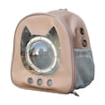 thumbnail image 1 of MERIGLARE Carrier Backpack Fashion Hiking Bag Universal Container Pet Carrier Backpack Brown, 1 of 9