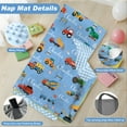 thumbnail image 5 of Toddler Nap Mat with Pillow and Blanket, Personalized Name Toddler Sleep Mat, Extra Large Rolled Napping Mats, Washable, Light, for Kids Boys Kindergarten Daycare Preschool Travel（Space）(Fixed Size), 5 of 7