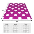 thumbnail image 3 of Fotbe Purlpe And White Polka Dot Manta de Franela Acolchonada con Estampado, Súper Suave y Esponjosa, Extra Grande para Sofá, Cama, Uso Todo el Año-60"x50", 3 of 7