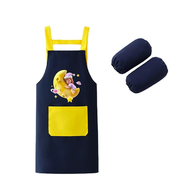 Kids Art Smock Painting Apron for Toddlers and Children Durable Protective Activity Cover Up with Easy Clean Fabric for and Learning Development