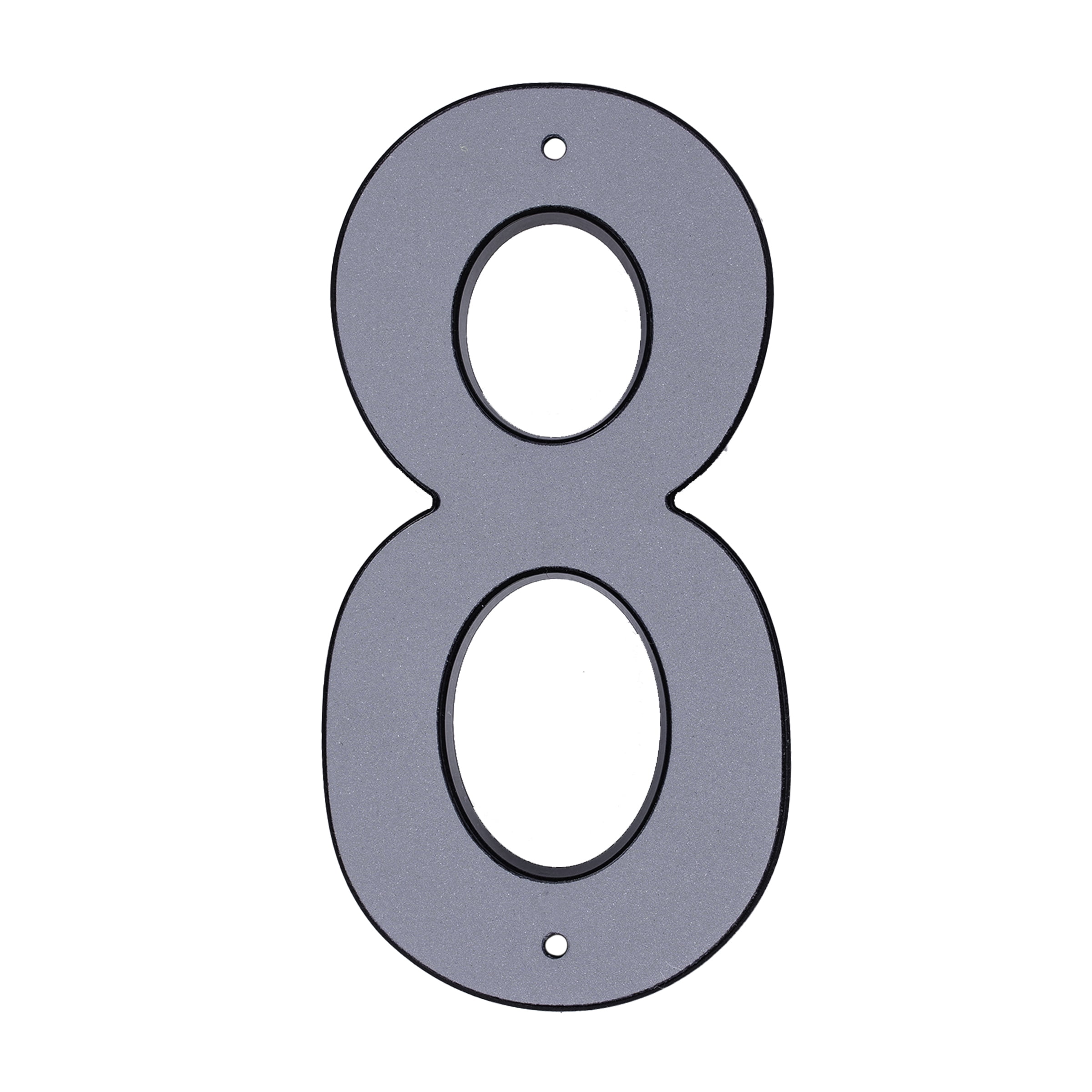 (5 pack) HY-KO 4" Reflective Plastic Modern Number 8