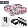 thumbnail image 4 of Naloa Strawberries Leather Pencil Case, Makeup Pouch, Zipper Pouch for Daily Essentials, Storage Organizer, Cosmetics and Stationary Bag, 4 of 7