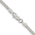 thumbnail image 3 of 925 Sterling Silver Spiga Wheat Chain Styles Necklace 2.5 mm Round 22 inch, 3 of 4