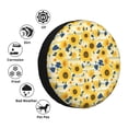 thumbnail image 4 of Yiaed Navy Blue Leaf Sunflower Print Tire Wheel Cover, Waterproof Spare Tire Cover Fit for Jeep, Truck,Trailer, RV, SUV, Camper and Most Vehicle-16 inch, 4 of 6