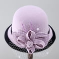 thumbnail image 6 of Vinsonshop 1920s Wool Cloche Hat for Women - Fashion Bowler Hat Winter Bucket Hats for Ladies Dress Hats for Women Purple, 6 of 6