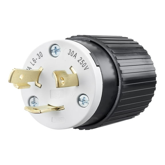 Bryant Locking Plug,Black/Wht,250VAC,2.0 HP,30A 70630NP