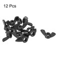 thumbnail image 4 of M8 Écrou d'Aile Écrou d'Aile Nylon Main Torsadée Attaches Noir 12 Pcs, 4 of 5