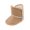 Coffee, variant on Baby Boys Girls Solid Colored Plush Cotton Shoes Soft Sole Snow Boots