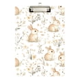 thumbnail image 2 of Plastic Clipboard Acrylic Hanging Clip Board with Gold Low Profile Office School Supplies 12.5x9 Watercolor Cute Rabbit and Flower, 2 of 9