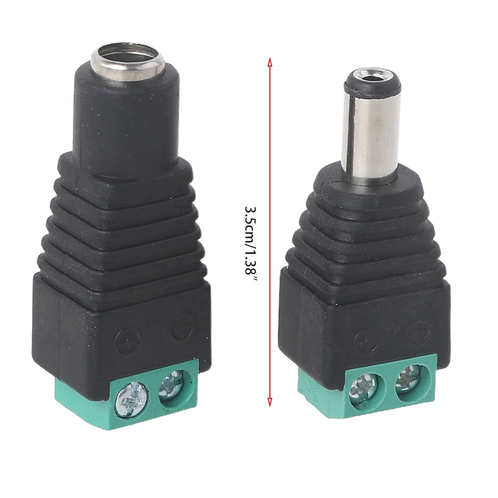 2-Pack 6FT DC Power Cables - 5.5mm X 2.1mm Male To Male For Cameras, LED Strips, Routers & More - View #2